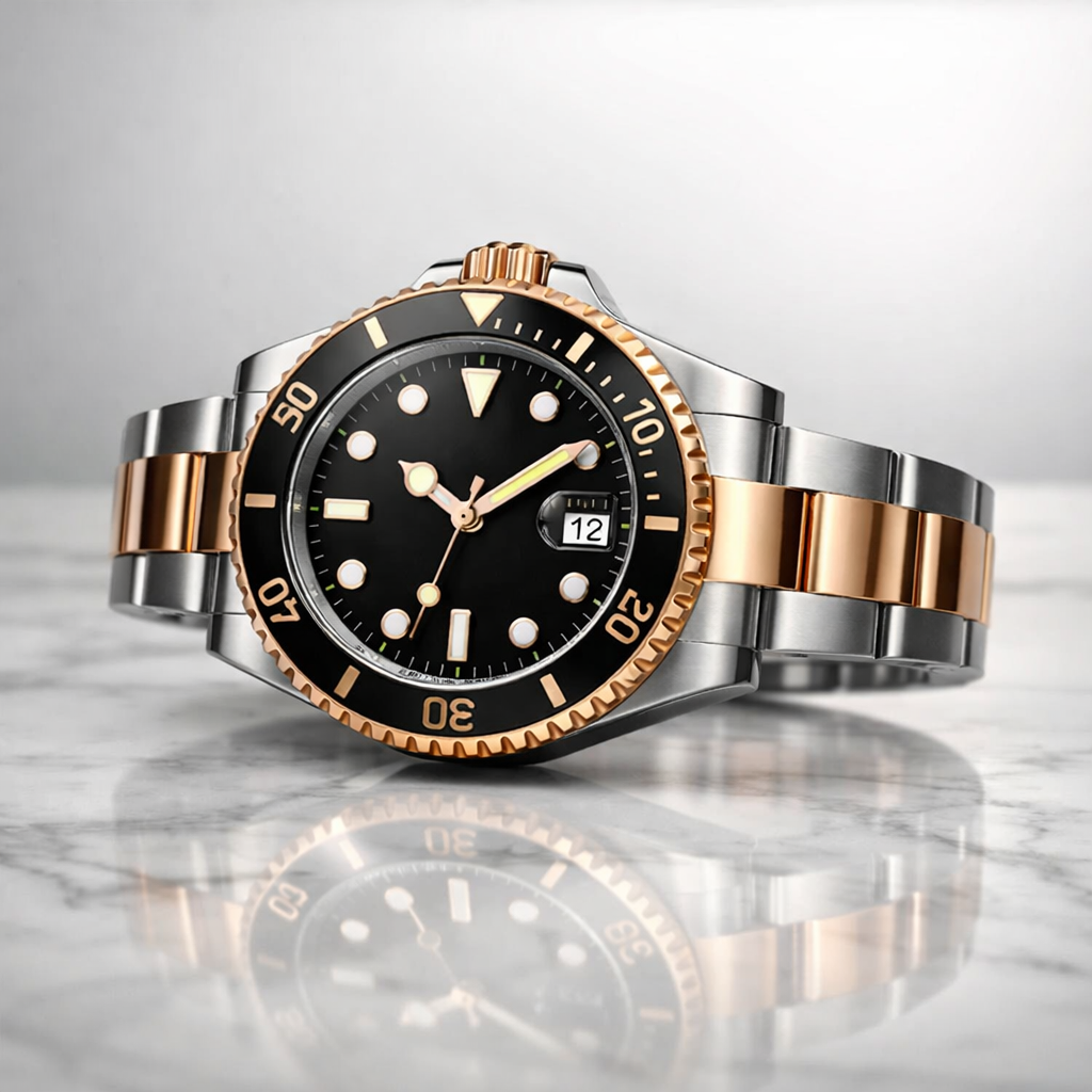 Product showcase AI video generated with Seedance 3.0 prompt showing luxury watch on marble surface with premium lighting