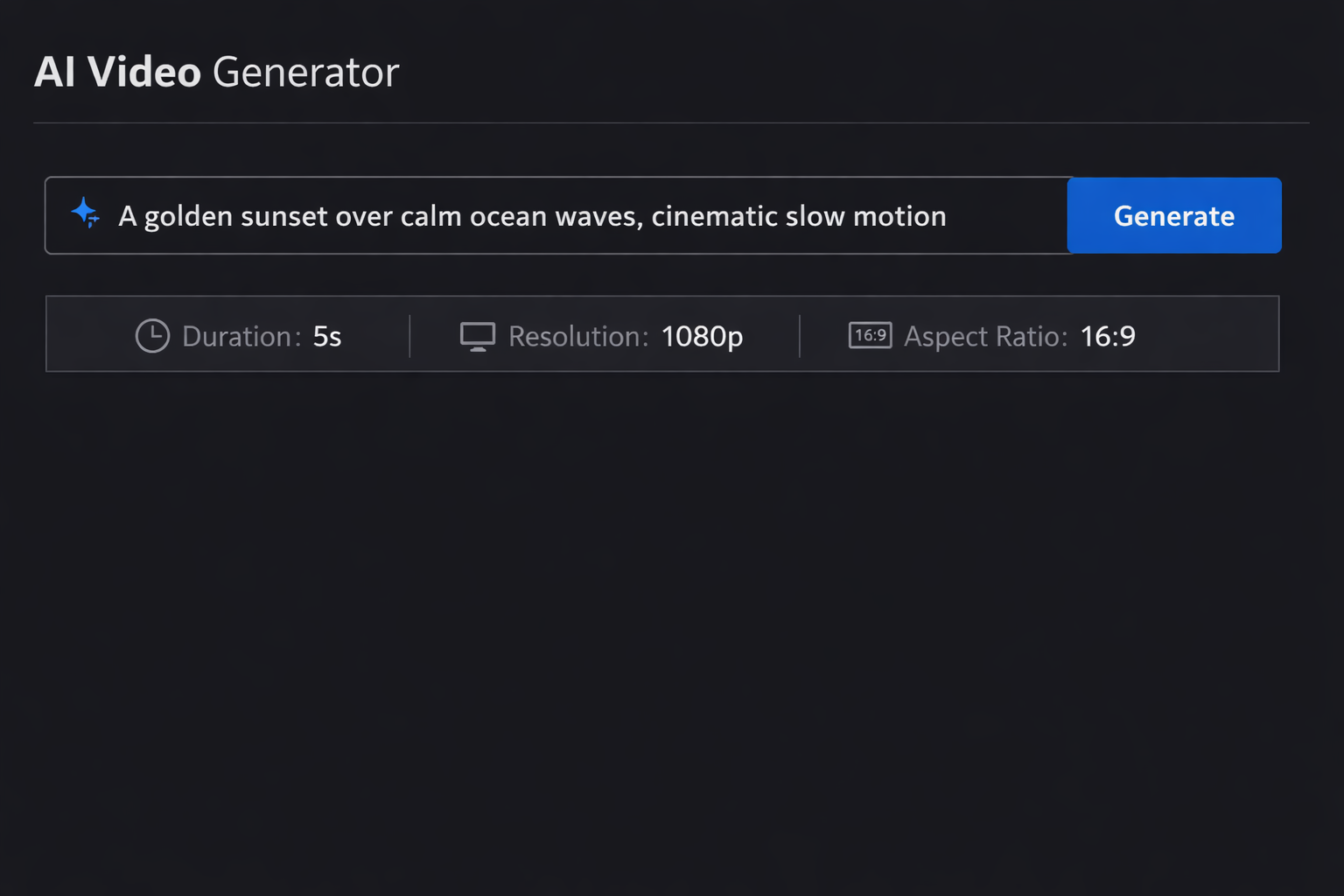 Seedance 3.0 prompt input interface showing text-to-video generation with duration, resolution, and aspect ratio settings